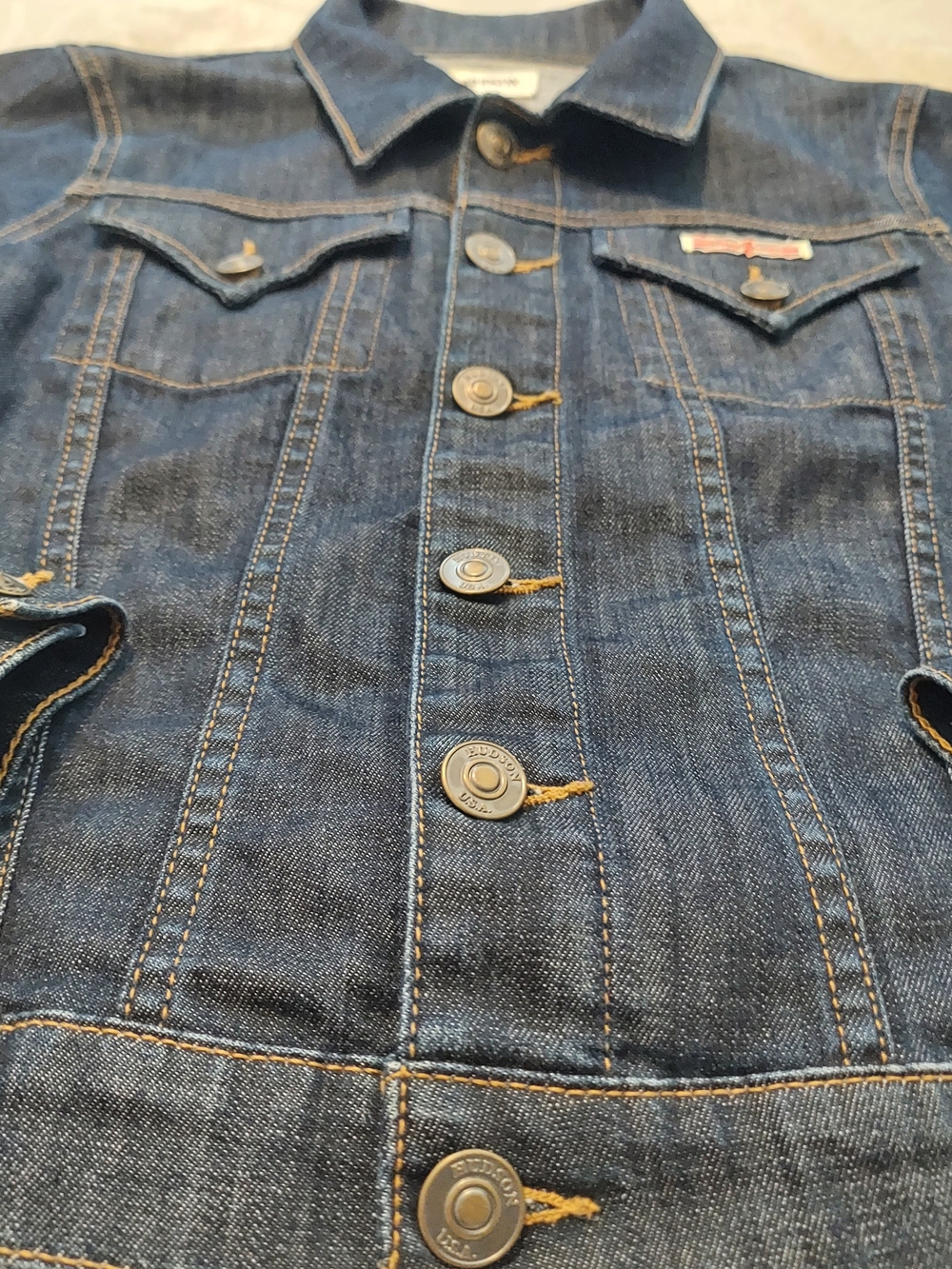 Hudson Jeans Women’s Dark Blue Denim Jacket Size Small - Picture 5 of 10